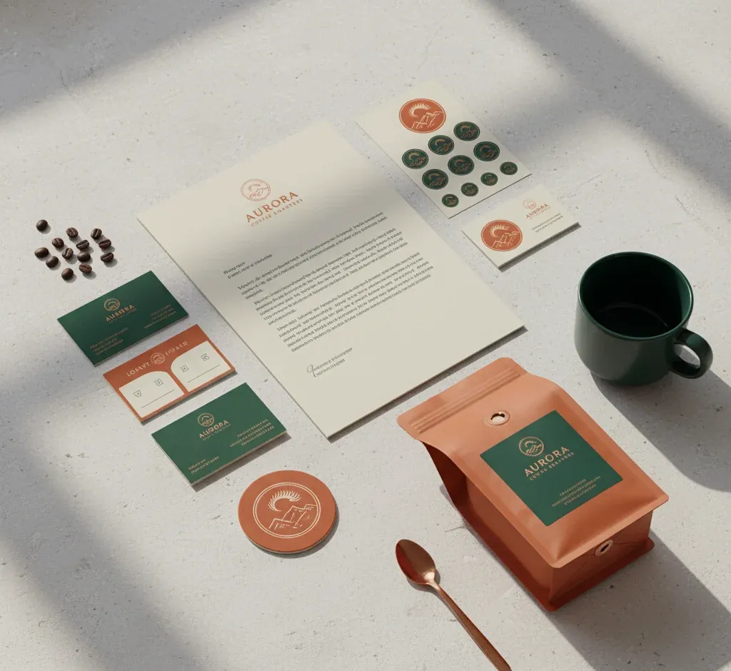 Brand Identity Mockup - Business Cards, Letterhead, Envelope