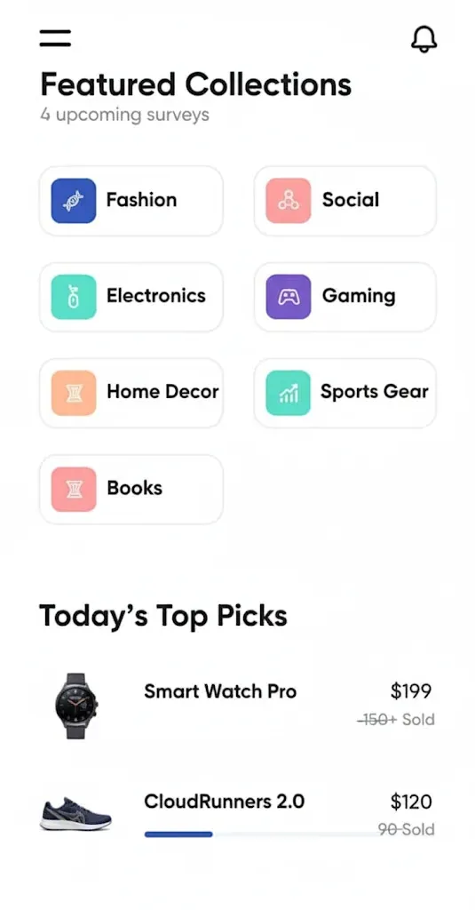 Featured Collections Screen