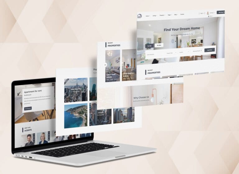 Real estate property portal website