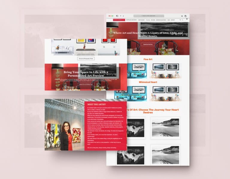 Art gallery and artist portfolio website